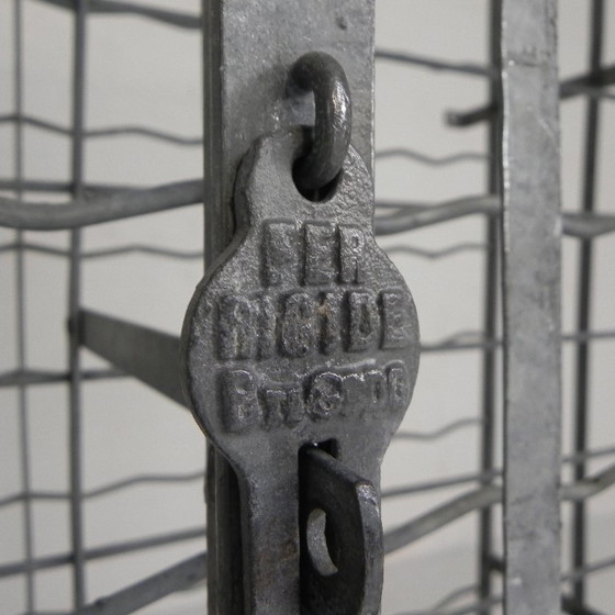 Image 1 of Casier à vin rigide Steel Fer pour 300 bouteilles, années 1950