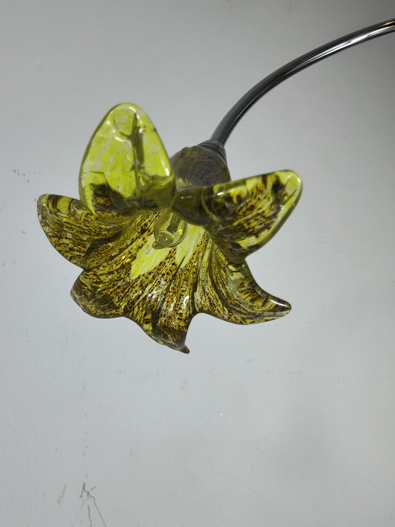 Image 1 of Lampe de table avec 2 abat-jour en verre G4 et variateur.