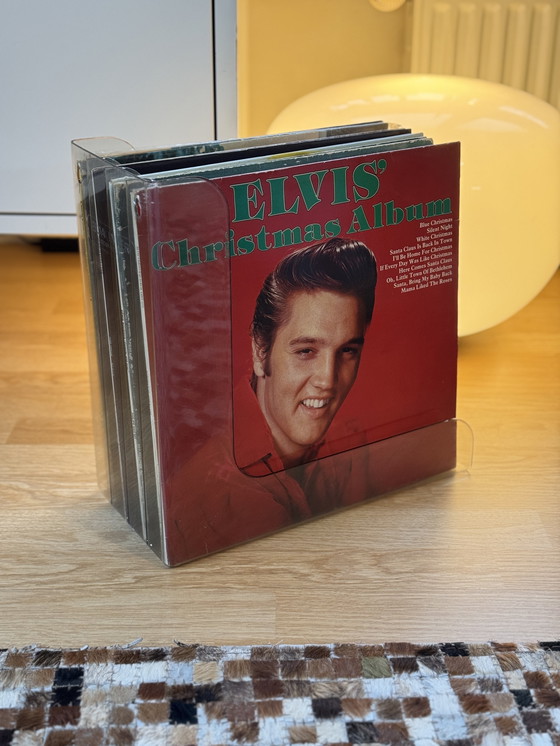 Image 1 of Vintage Bora Inter Weesp LP holder transparent plastic 1970s