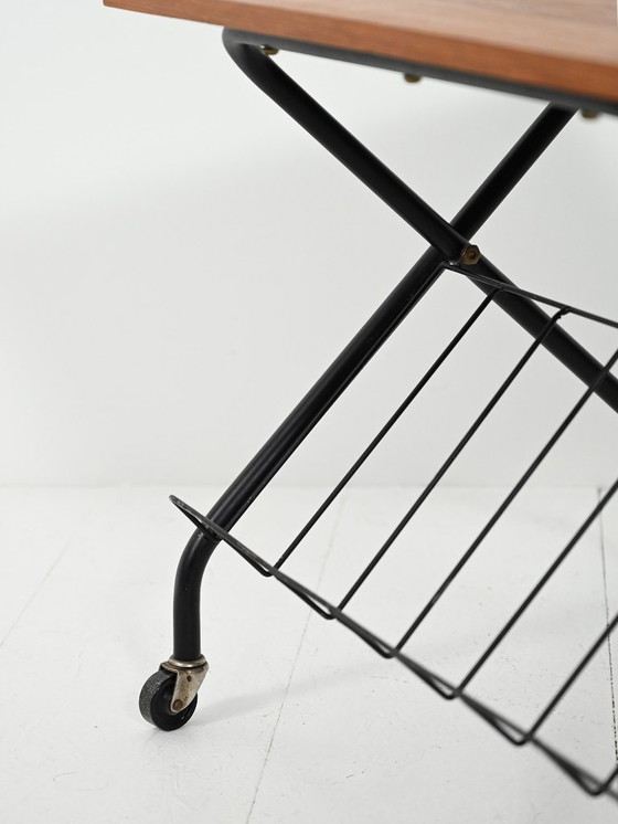 Image 1 of Scandinavian coffee table with magazine rack, 1960s–70s