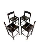 4x Brutalist Bar Stools, Allmilmö '80