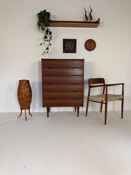 Image 1 of Vintage tripod floor lamp with slats, Hans Agne Jakobsson '60