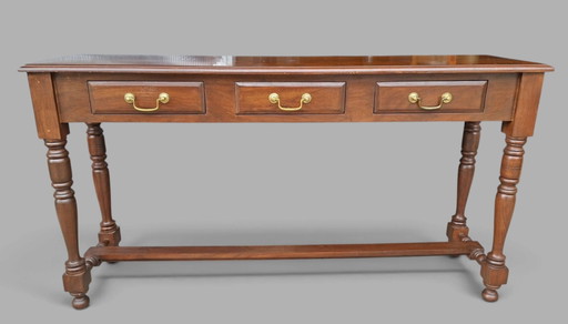 Table d'appoint anglaise classique, table de couloir, console murale, légers dommages liés à l'âge non gênants, dim: 139x36cm et