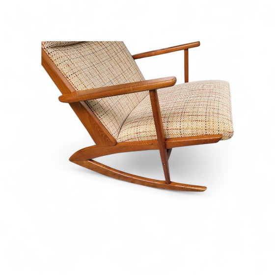 Image 1 of Boomerang schommelstoel model 87 Søren Jensen v. Tønder Møbelwærk ​​Deens midden eeuw