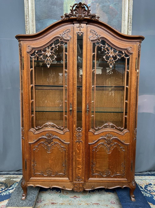 Vitrinekast in Regency-stijl. – vitrinekasten, Wood, Hollywood Regency (photo 2 of 7)