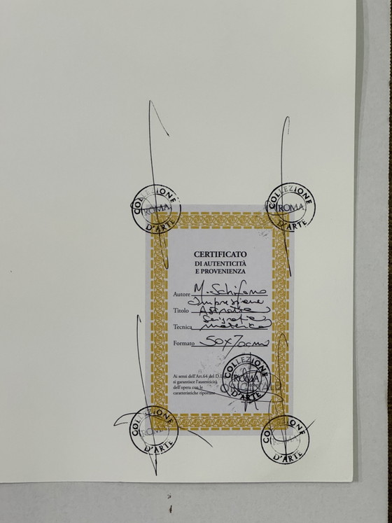 Mario Schifano Siebdruck 50x70cm Abstrakter Eindruck, Pop, Torcular – Lithographien & Drucke, Paper, Wood (photo 5 of 6)