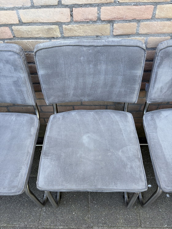🪑✅ 6 Grey Zuiver Ridge Rib Fabric Chairs – Dining chairs, Chrome, Textile (photo 3 of 9)