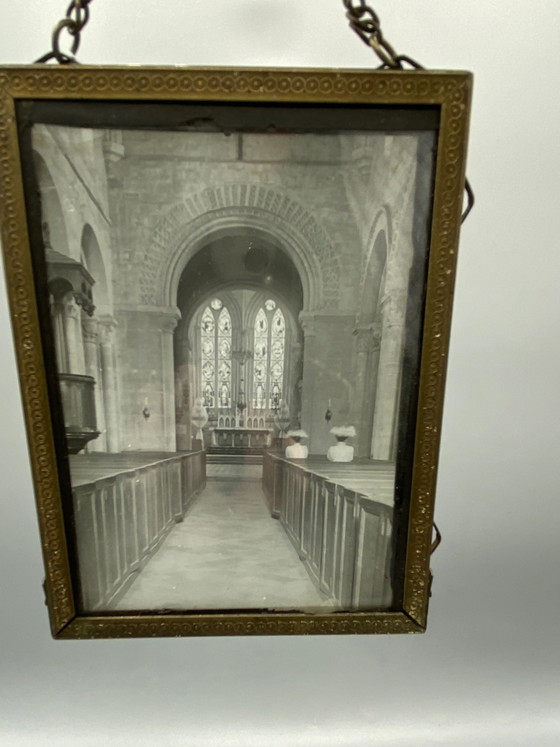 Paire de photographies ambrotypes sur verre dans leurs cadres en laiton – fin XIXe siècle (photo 3 of 10)