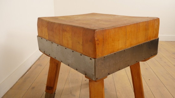 Vintage Butcher Block | Plant Stand – Plant table, Wood (photo 7 of 8)