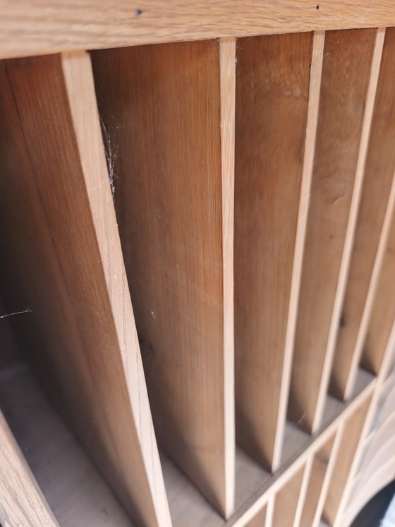 Image 1 of Vintage Wooden Mail Compartment Cabinet