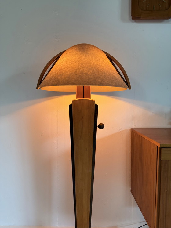 Image 1 of Vintage adjustable alder floor lamp, Domus ‘80