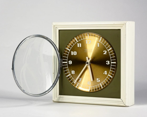 Orologio incorniciato Veglia Vintage 1970, Bianco, Verde e Oro – Legno, Metallo (photo 2 of 8)