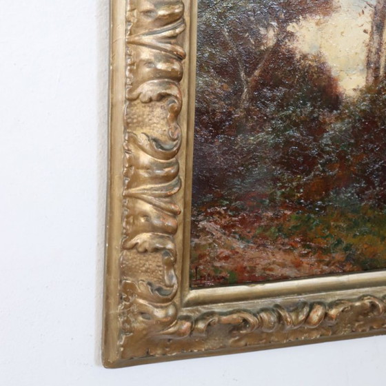 Oil Painting On Board Signed L. Clara, Italian Landscape, Early 20th Century – Paintings & Drawings, Wood (photo 11 of 15)