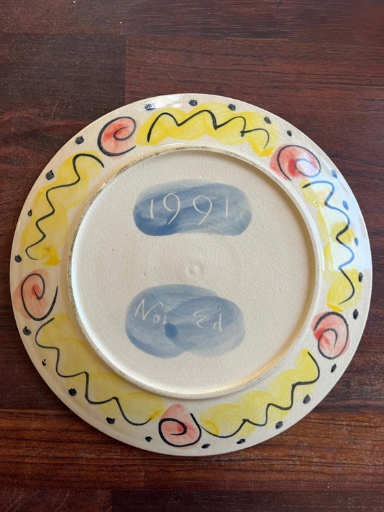 Image 1 of Eddy Varekamp Vintage 1991 ceramic plate
