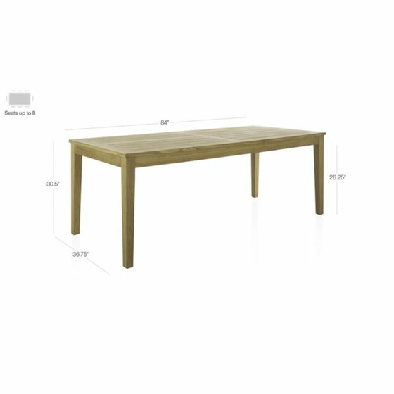 Conjunto de jardín de teca Regatta de Crate & Barrel (mesa y 6 sillas) – Conjuntos de jardín, Wood (photo 5 of 5)