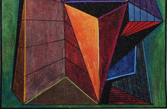 Image 1 of Eduard Diem : « Komposition (1), 2021 ». Giclée sur velours Hahnemühle. Signée et gravée à la main.