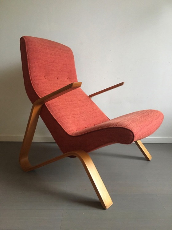 Grasshopper Lounge Chair by Eero Saarinen for Knoll International, 1950s, Kill International, Armchairs, Wood (photo 9 of 9)