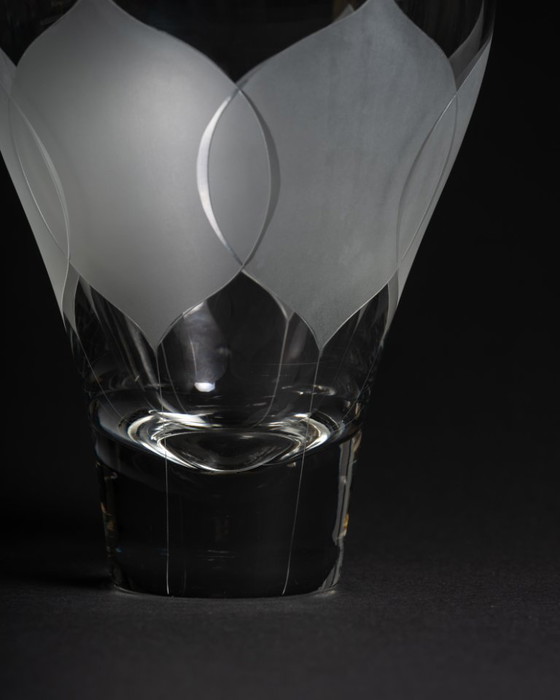 Image 1 of Rosenthal Bjorn Wiinblad LOTUS Large Glass Vase H23,5cm & Matching Bowl D20cm