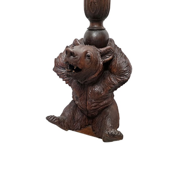 Image 1 of Antica lampada a forma di orso della Foresta Nera, fine del XIX secolo