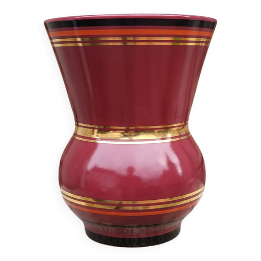 Steingutvase von Gien 1940-60