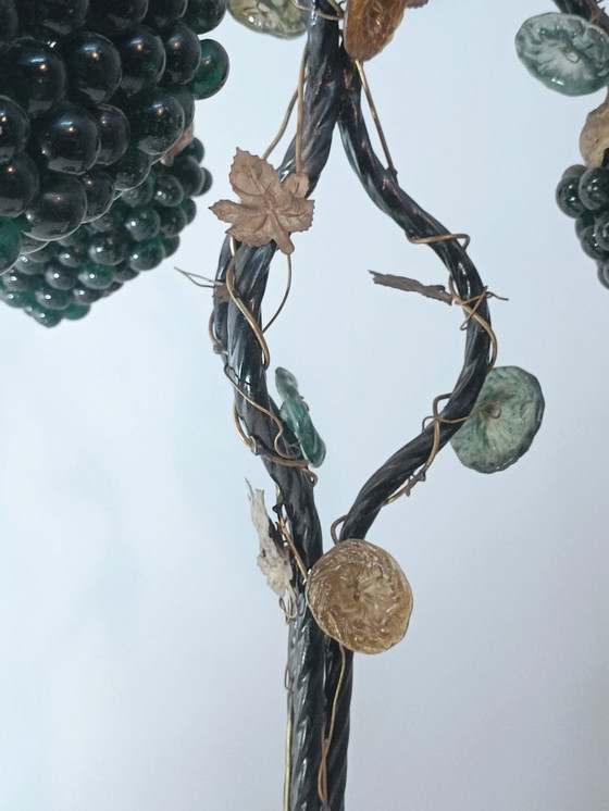 Image 1 of Lampe sculpturale Grappe de raisins verre de Murano 1960s