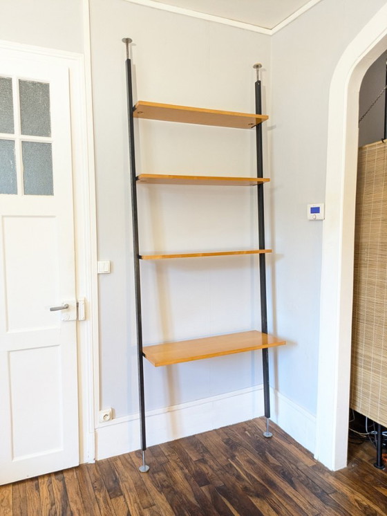 Image 1 of Modular floor/ceiling shelving unit by Wohnbedarf, Switzerland, 1960