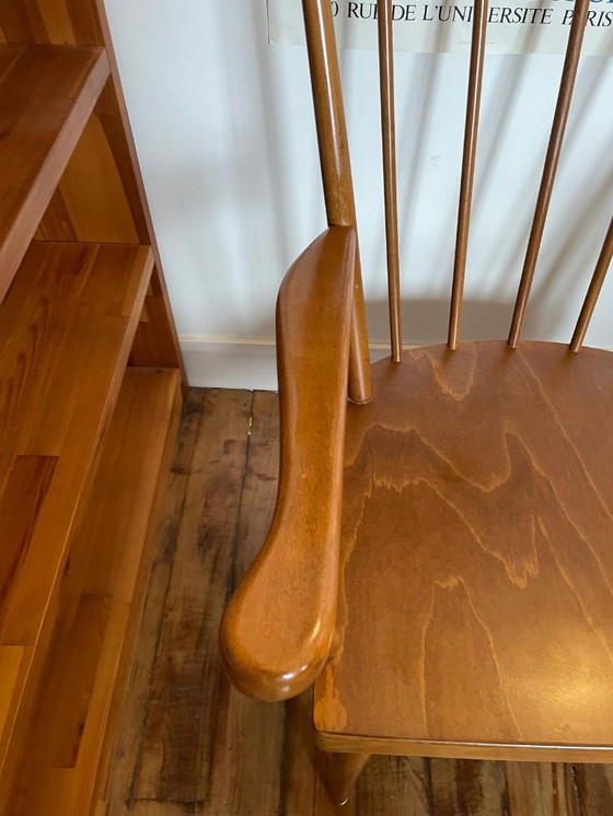 Image 1 of Poltrona in legno a forma di ventaglio Baumann, anni '60