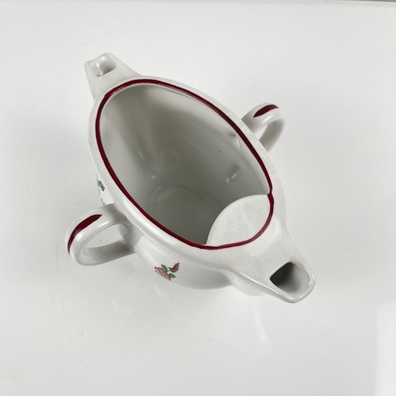 Image 1 of Rare double-spout gravy boat, Réverbère model, by KG Lunéville