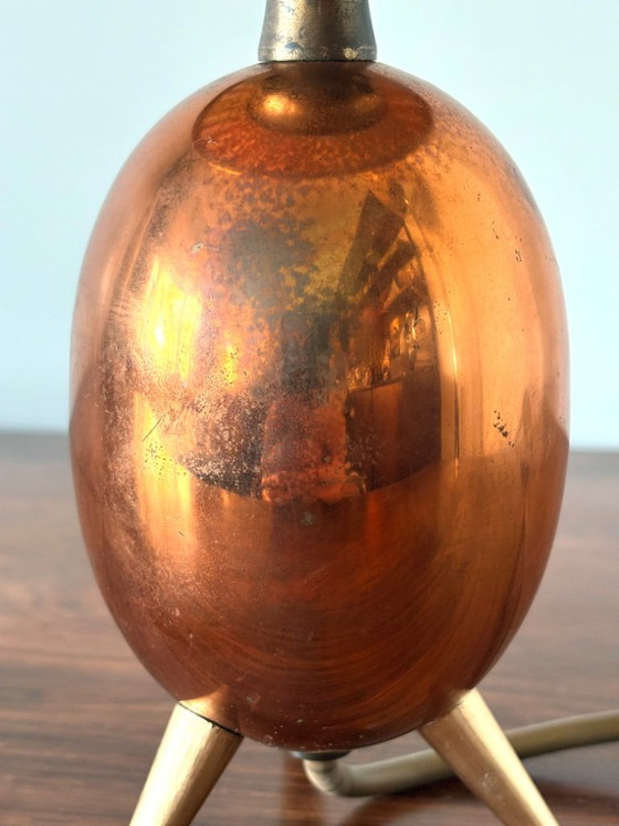 Vintage retro mini copper table lamp from the 1960s – Brass (photo 8 of 13)