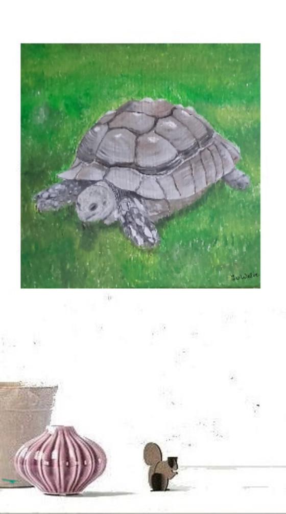 Image 1 of Schilderij schildpad
