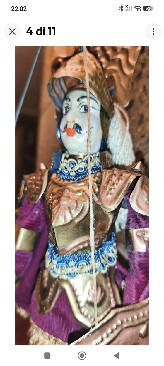 Pupo Sicilian Puppet Vintage 32cm – Decorative Objects, Metal, Textile (photo 3 of 9)