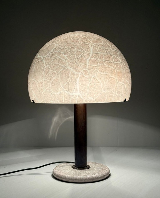 Image 1 of Lampe de table/champignon de Ludovico Diaz de Santillana pour Venini, modèle : 832, Italie, années 1960, exemplaire rare