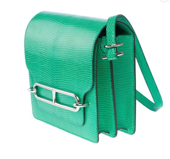 Image 1 of Borsa Hermes Roulis in Cuirs Exotiques Vert - 101528