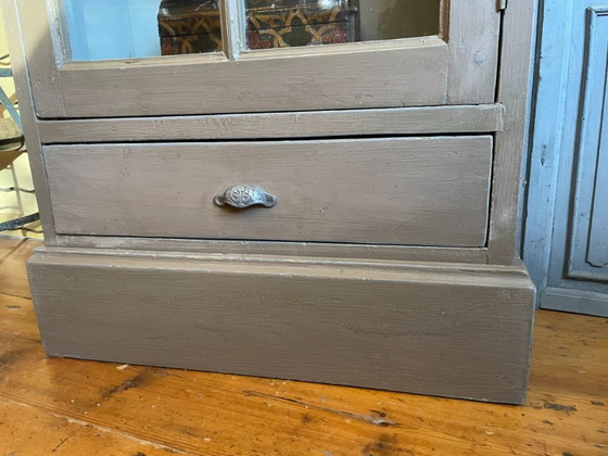 Image 1 of Display cabinet, china cabinet, collection cabinet with drawer, French antique