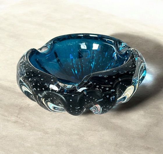 Image 1 of Murano glaçure asbak jaren 50 sommerso bullicante handgemaakt vintage