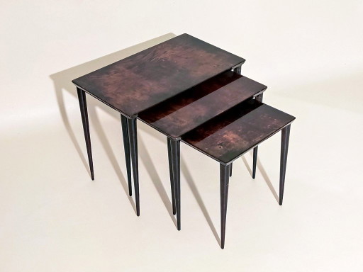 Tables d'appoint Aldo Tura « Tables gigognes » – bijzettafels, Wood