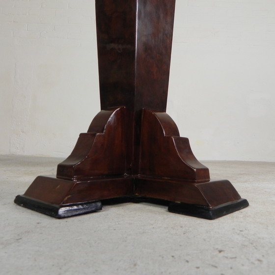 Image 1 of Art Deco Style Table With Different Types of Inlaid Wood
