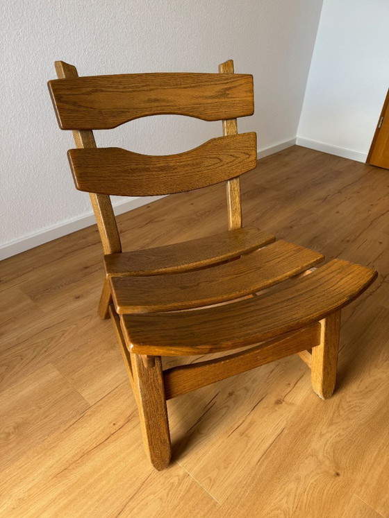 Classico del Design Brutalista: Gruppo Sedute AWA Almelo Rovere Massello (1982) – Poltrone, Legno (photo 2 of 10)