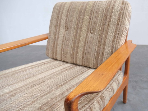 Image 1 of Ensemble de 2 chaises longues en teck style danois Mid-Century