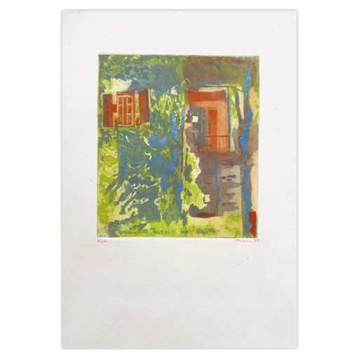 Monique Pehem (Breton-Prouté) Gravure Signée Sainte Sabine 1995 – lithos zeefdrukken, Paper