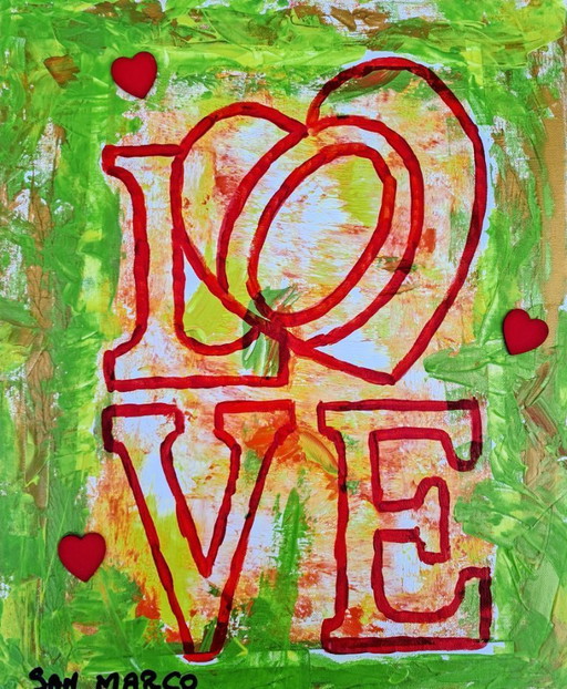 Enzo SAN MARCO - Love inclusive ® 3 - Tropical Passion - Artist's painting