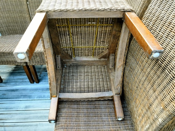 Image 1 of Country table, solid wood, square