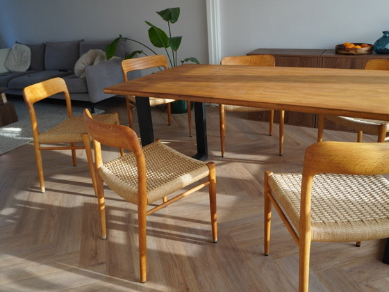 Image 1 of 6x Niels Otto Moller stoelen model 75 