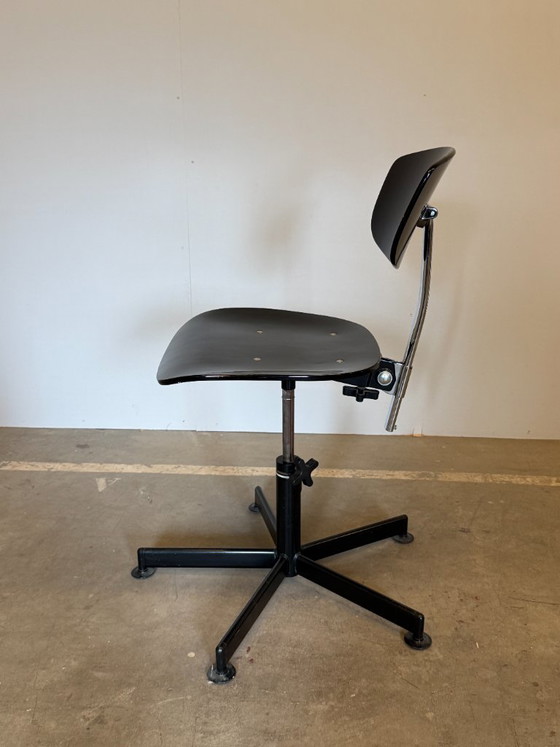 Vintage Scandinavische Bureaustoel In KEVI Stijl - Jaren 70 – Bureaustoelen, Metal, Wood (photo 4 of 9)