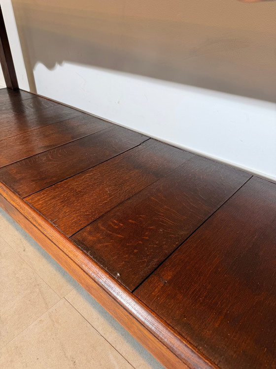 Console/Serveuse ancienne en chêne avec tiroirs – Tables d'appoint (photo 4 of 8)