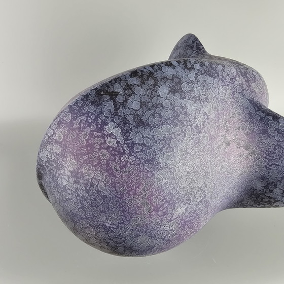 Image 1 of XL Vintage West-Duitse Fat Lava Olifant Gemaakt Door Ruscha. Kleuren: Paars.