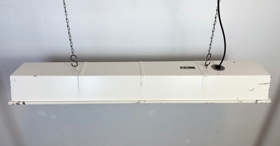 Image 1 of Tube lumineux suspendu industriel beige de la marque Famor, années 1970