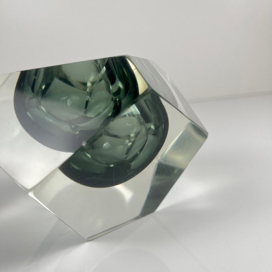Image 1 of Cenicero/bandeja para joyas Sommerso de cristal de Murano, forma de diamante, Italia, 1970.