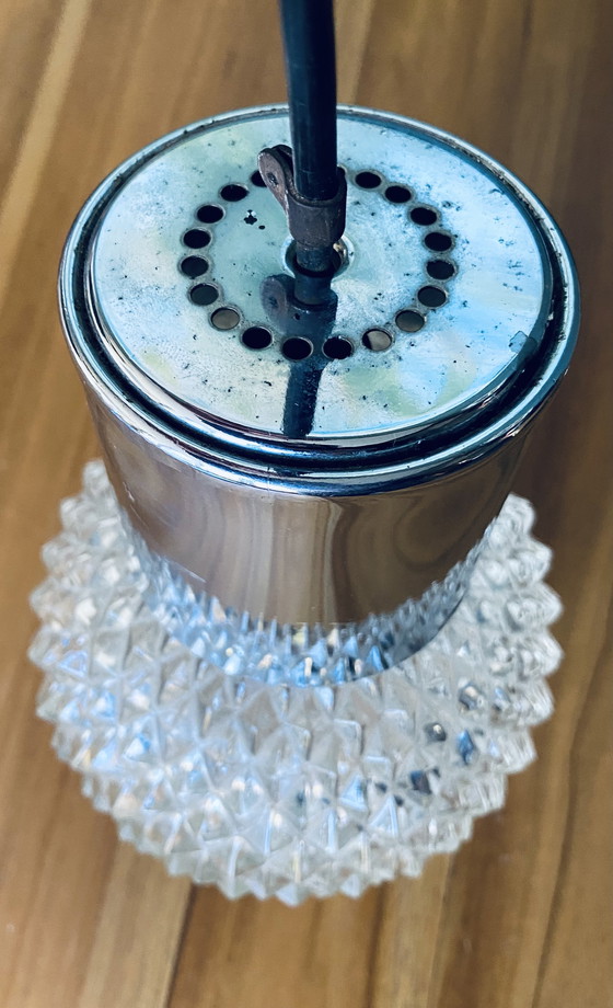 Image 1 of Vintage Jaren 60 Glazen Hanglampje