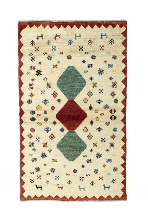 Hand-knotted Gabbeh nomad rug - 167 x 101 cm